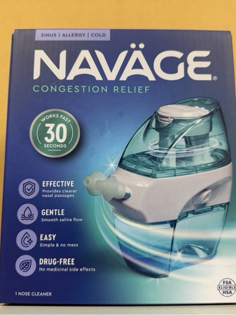 Nasal Care Cleaner - Teal/White Congestion Relief